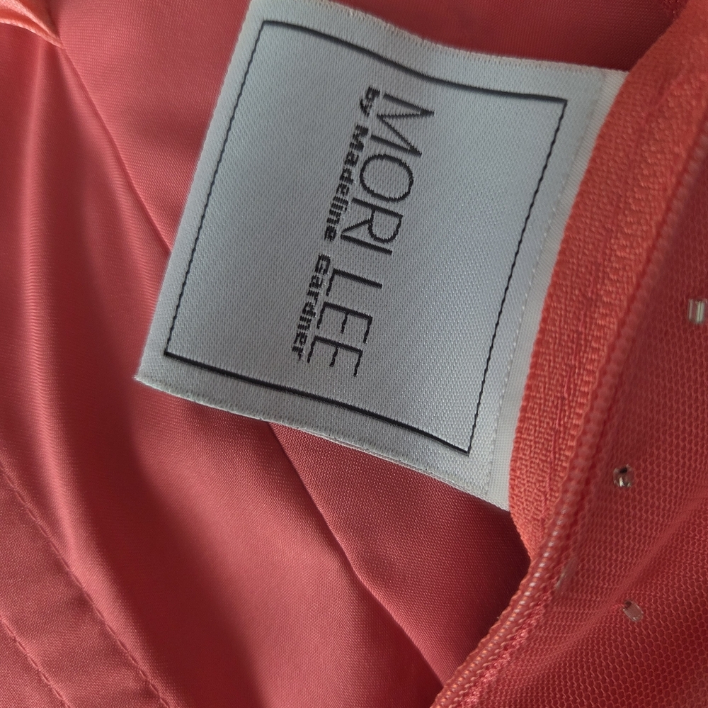 Morilee Pink/Coral Beaded Sequin Dress Size 2? - Picture 7 of 7